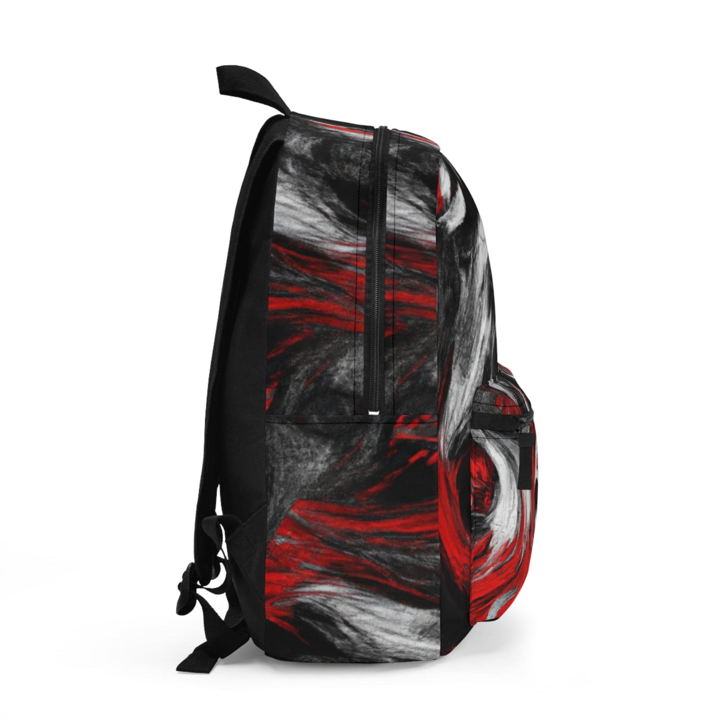 Backpack Work/school/leisure - Waterproof - Decorative Black Red White Abstract Seamless Pattern-1