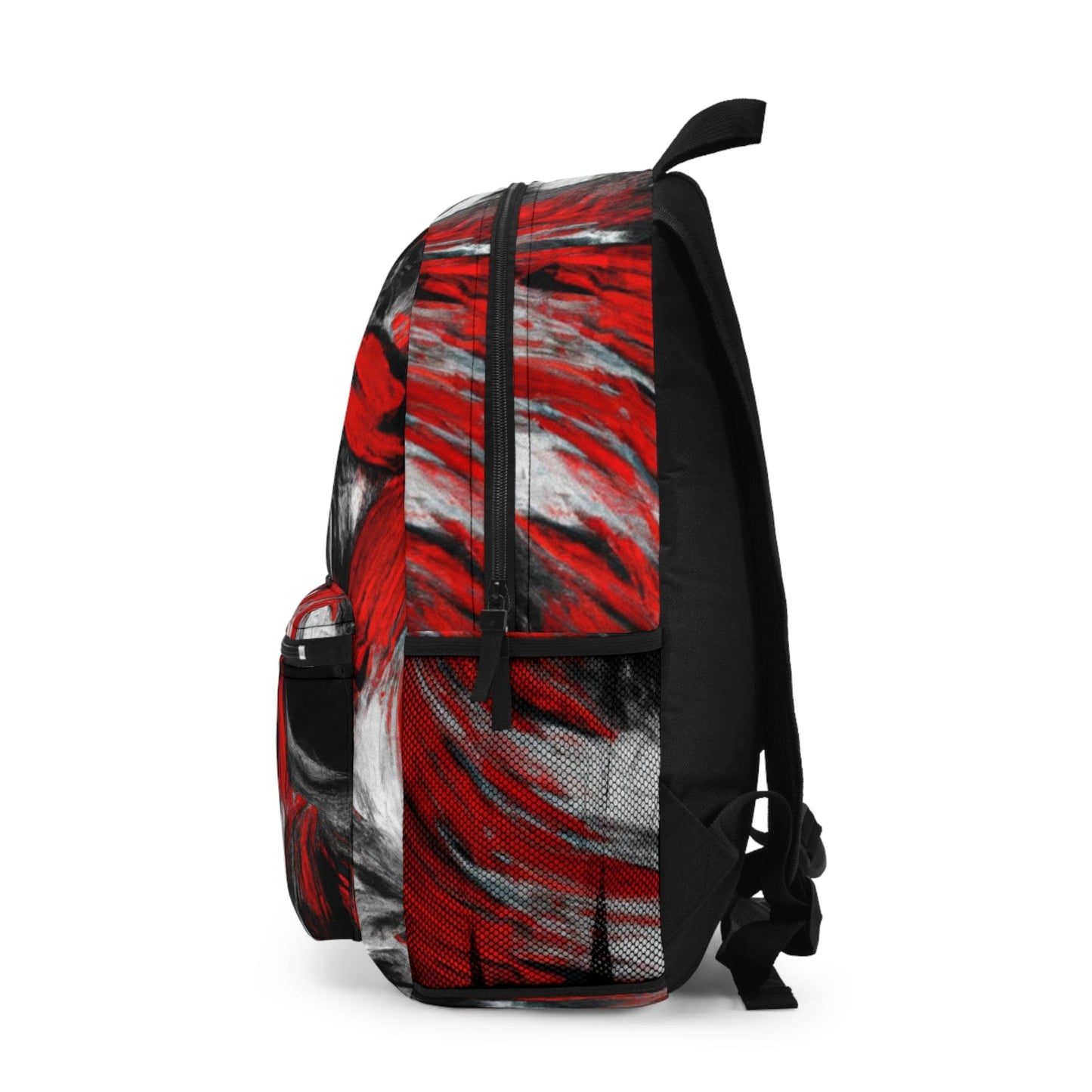 Backpack Work/school/leisure - Waterproof - Decorative Black Red White Abstract Seamless Pattern-2