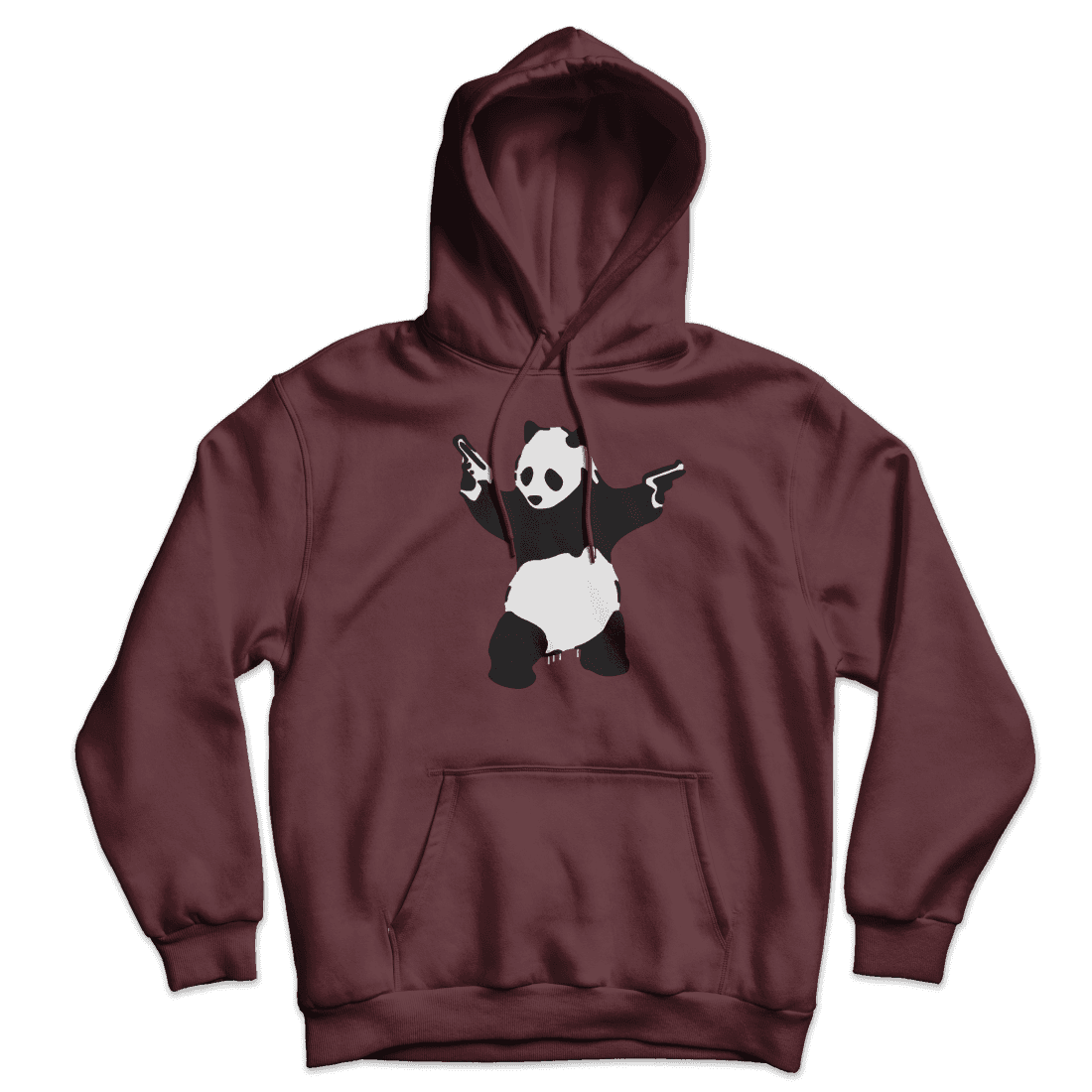 Banksy Pandamonium Armed Panda Unisex Hoodie-4