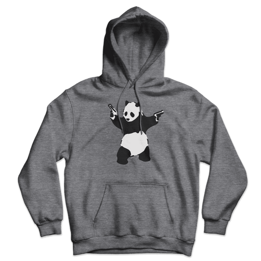 Banksy Pandamonium Armed Panda Unisex Hoodie-0