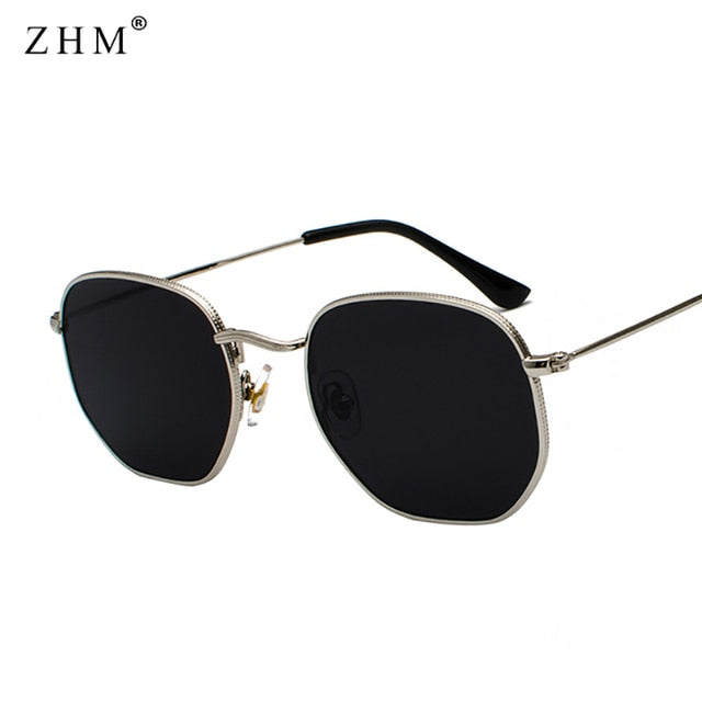 Men's Square Metal Frame Sunglasses