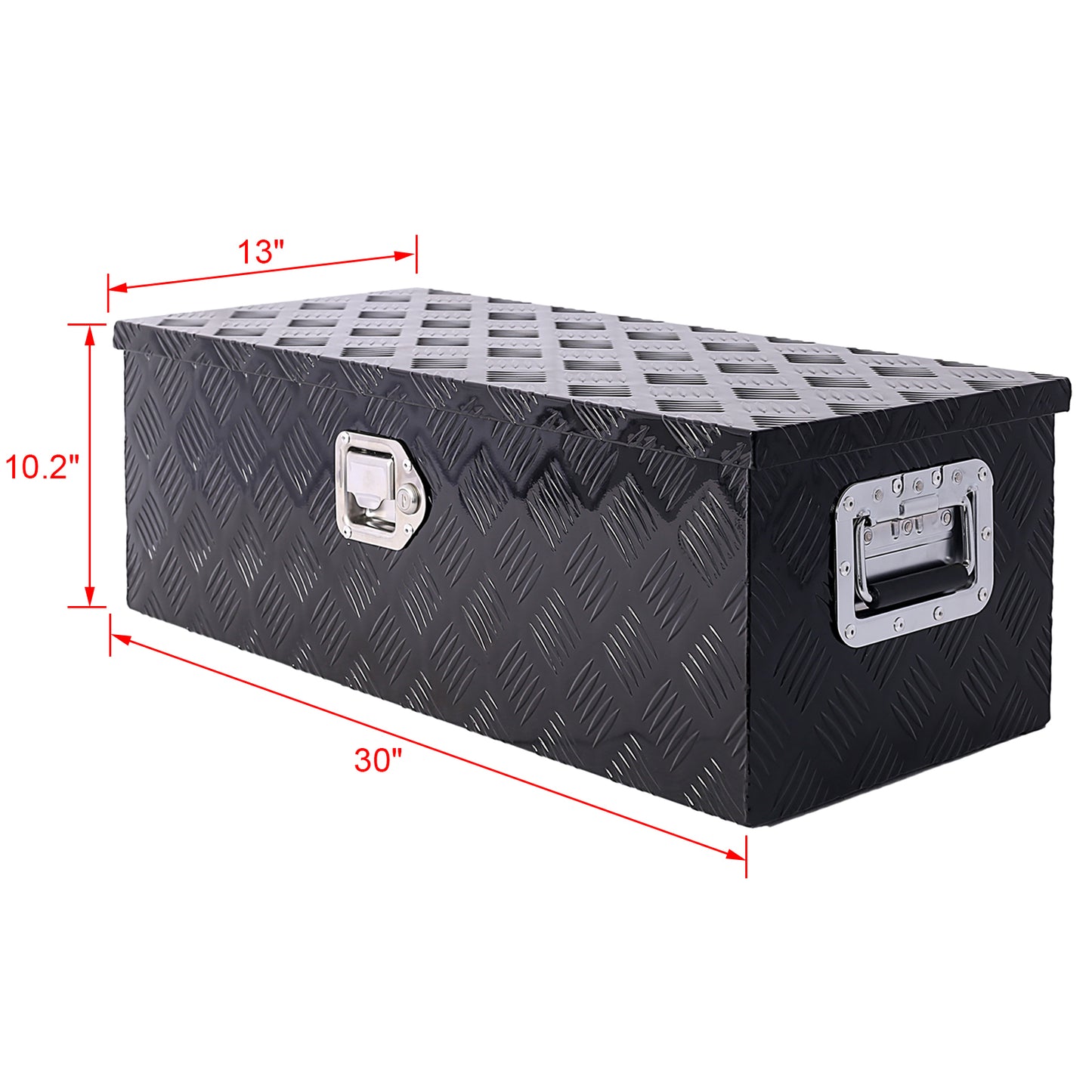 30inch Aluminum tool box,heavy duty truck bed tool box,outdoor trailer pickup storage tool box,RV storage organizer,underbody  box w/lock keys,black