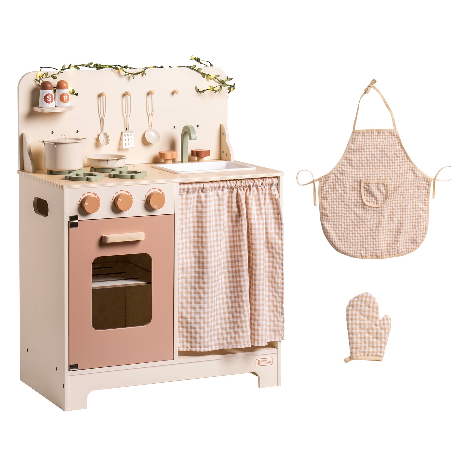 Stylish Cream Modern Kitchen Playset for Kids, Great Gift for Boys&Girls