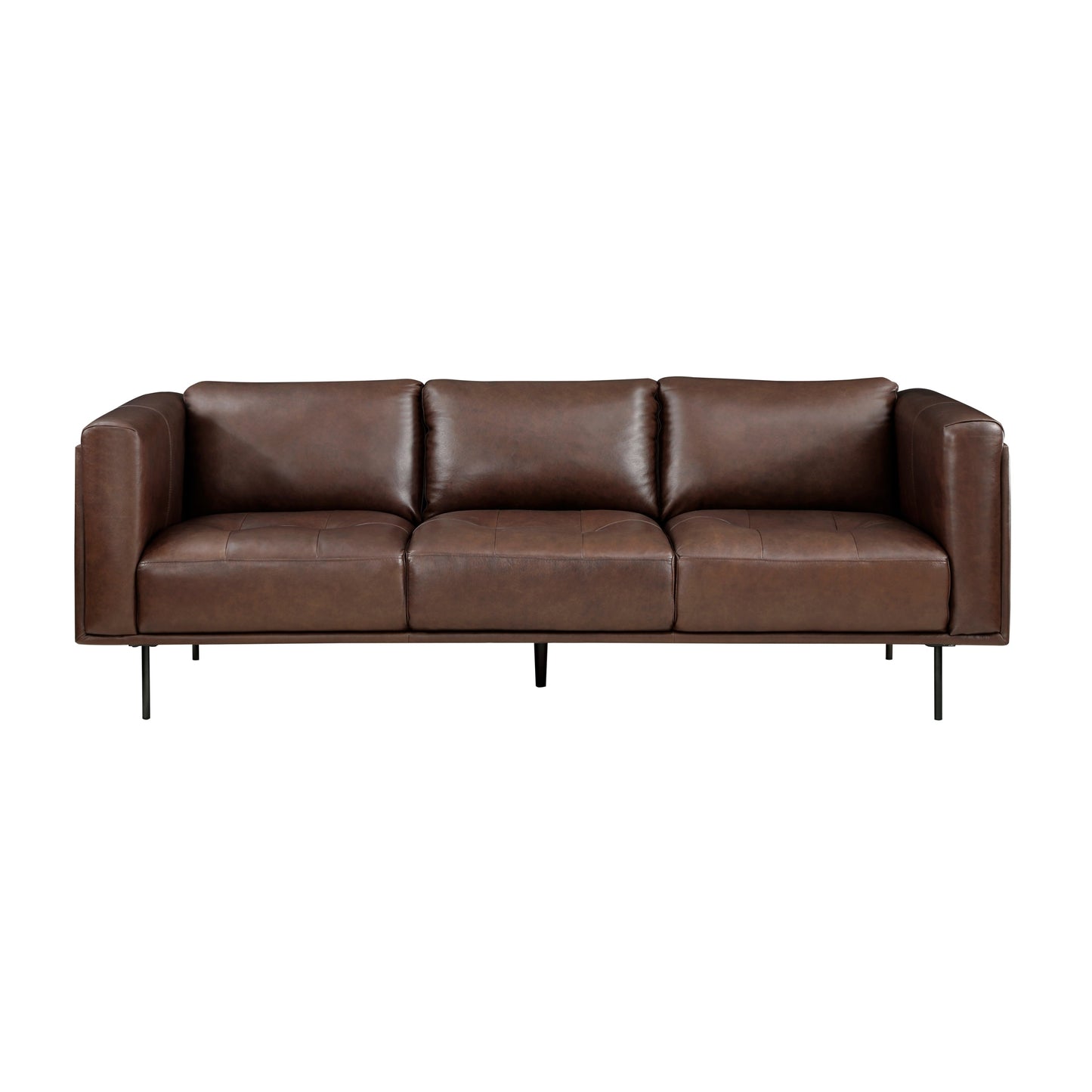 Modern Design Brown Genuine Leather Sofa-0