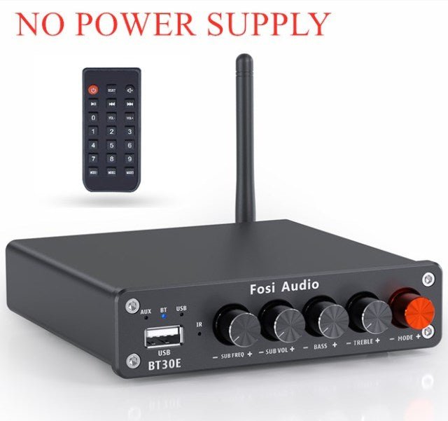 Bluetooth 5.0 Sound Power Amplifier 2.1 Channel Integrated Amp & U-Disk Player Home Audio Subwoofer 100W-6