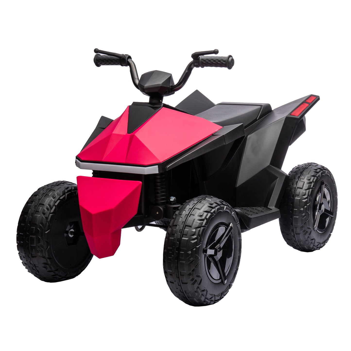 ATV Style ride on, 12V 7AH Kids ride on electric atv 3-8years Multi-Functional Touch Screen Integrated, LED Front and Rear Dazzling Lights, Music, Nursery Rhymes, MP3/USB Interface, Dual-Drive System