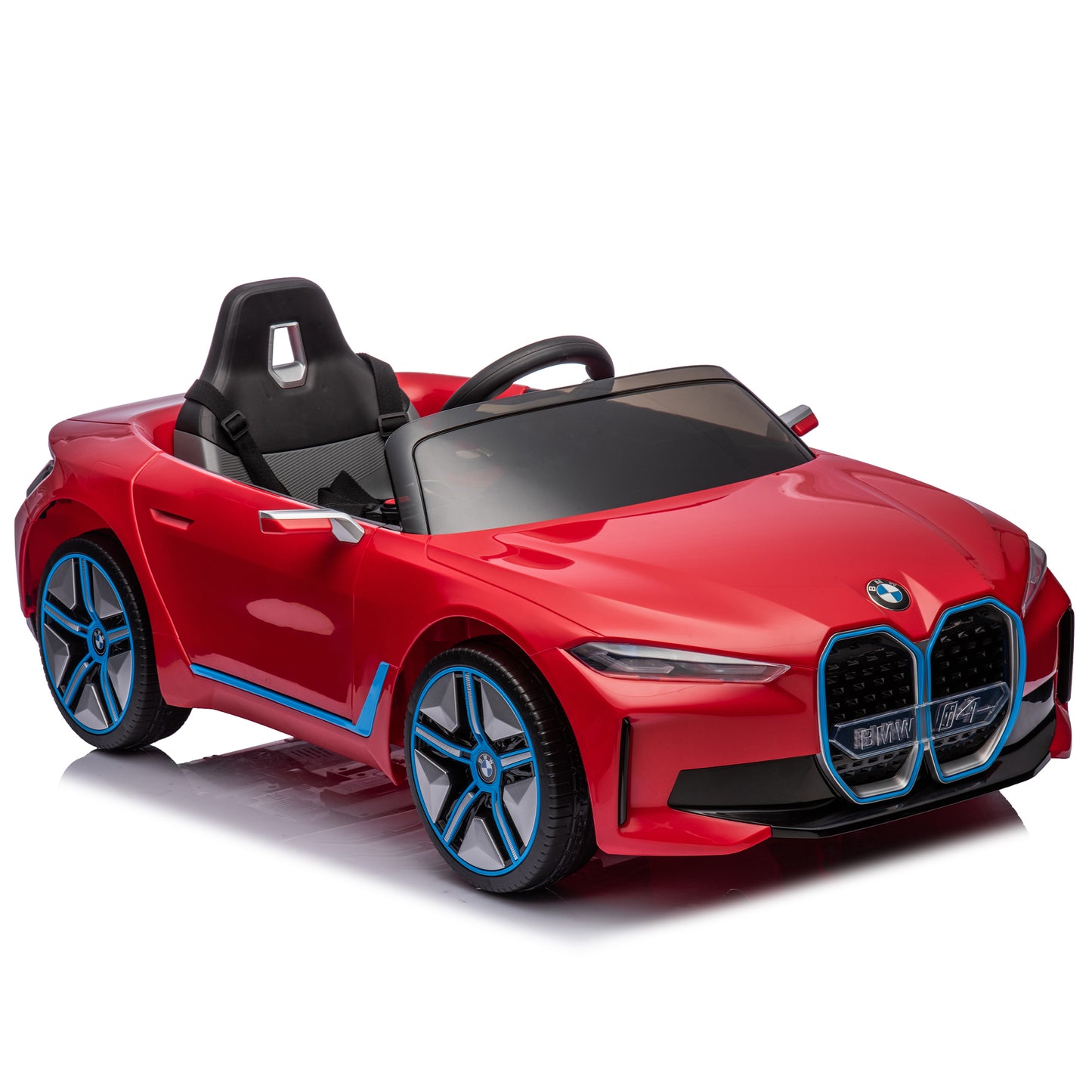 Licensed BMW I4,12v Kids ride on car 2.4G W/Parents Remote Control,electric car for kids,Three speed adjustable,Power display, USB,MP3 ,Bluetooth,LED light,Two-point safety belt,story