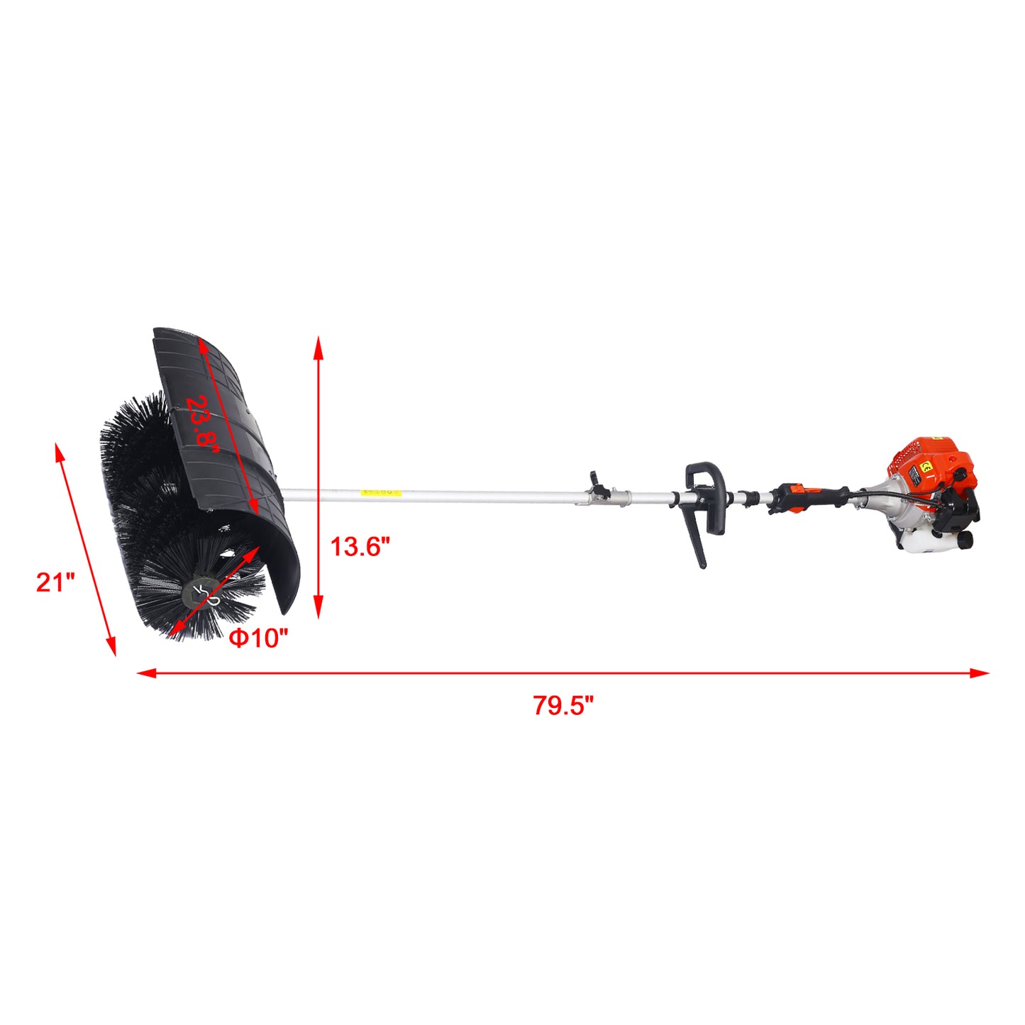 snow sweeper GASOLINE POWERED  BROOM SWEEPER,52CC 2 STROKE ,BROOM  BRUSH  21x10"  EPA