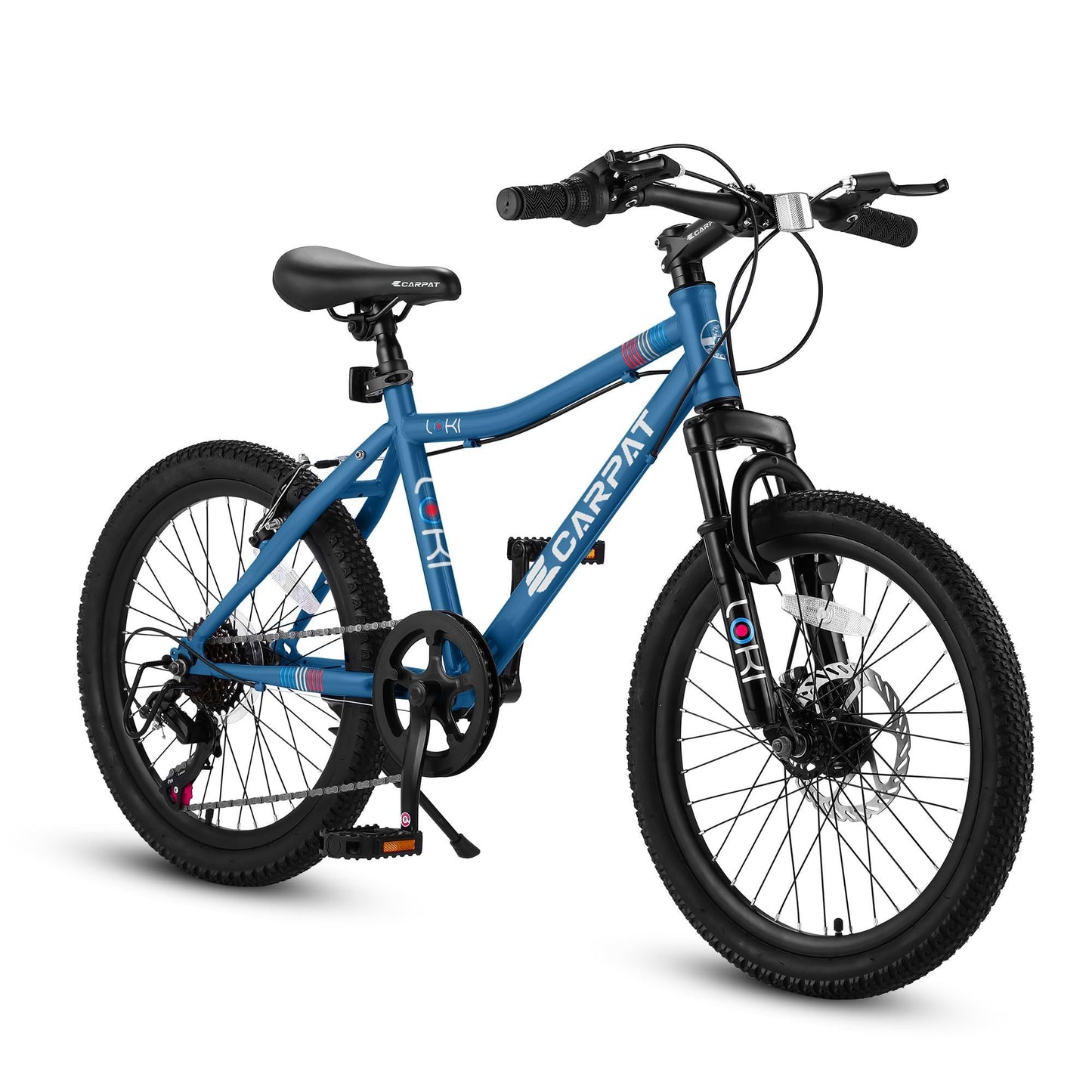 S20101 Ecarpat 20 Inch Kids Bike, Boys Girls Mountain Bike Ages 8-12, 7 Speed Teenager Children Kids' Bicycles, Front Suspension Disc U Brake, 14 Inch Height Steel Frame