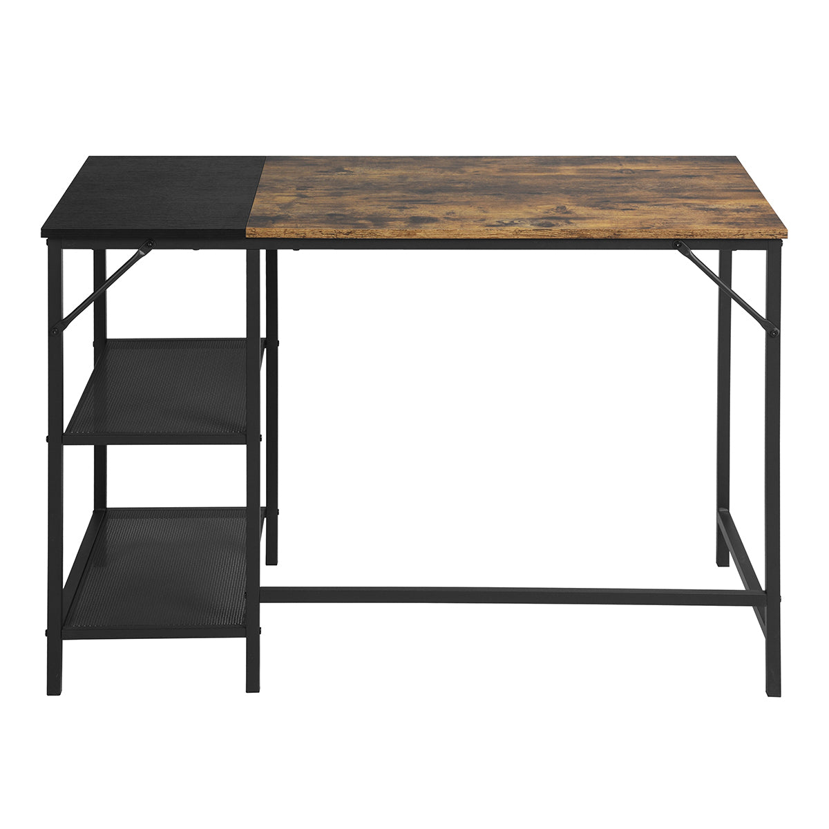 Writing Table with 2 Storage Shelves for Home Office Study Computer Desk, 43.3" W x 21.7" D x 29.5"H