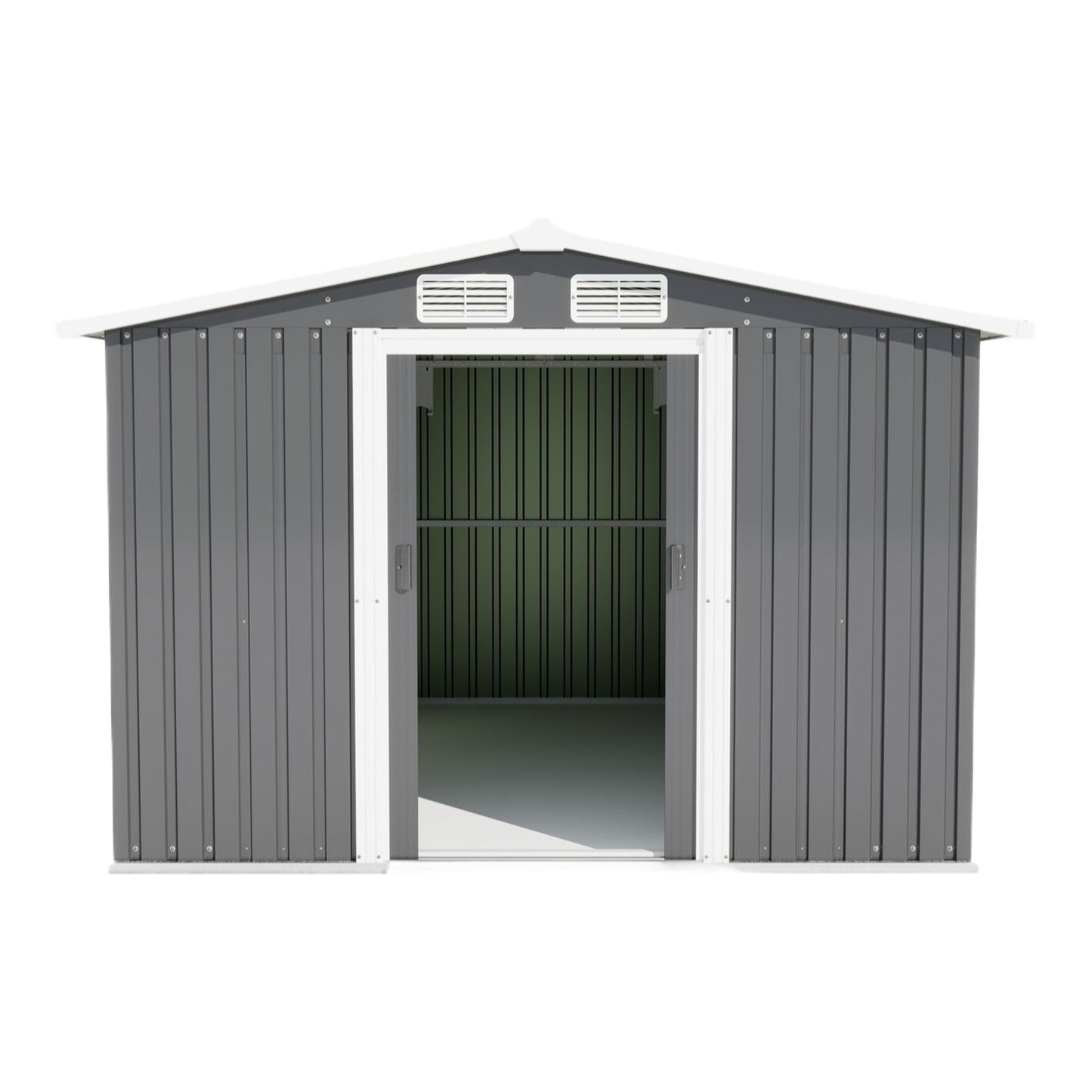 Patio, Lawn & Garden,Metal Outdoor Storage Shed 10FT x 8FT, Clearance with Lockable Door Metal Garden Shed Steel Anti-Corrosion Storage House Waterproof Tool Shed for Backyard Patio, Lawn and Garden