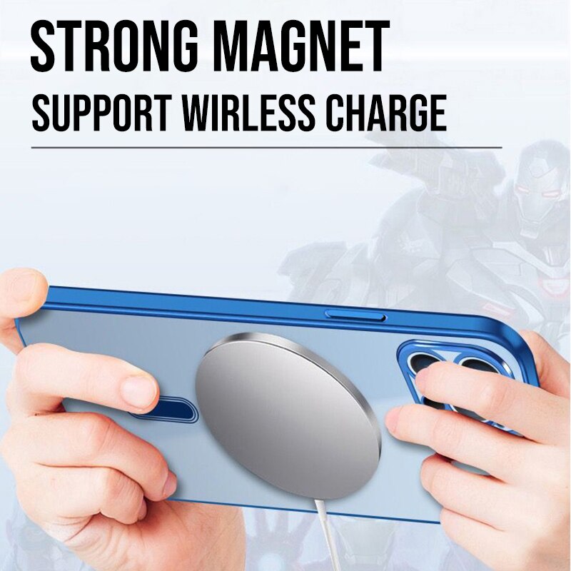 luxury-plating-clear-magnetic-wireless-charge-case-for-iphones