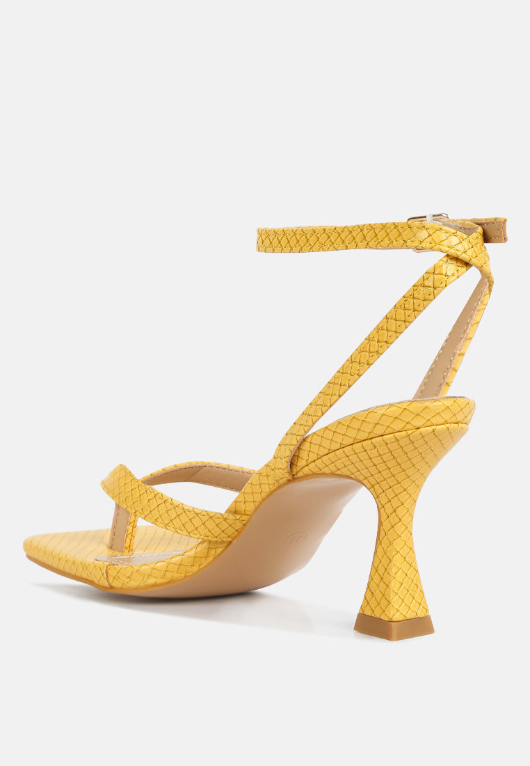 Celty Ankle Strap Spool Heel Sandals-2