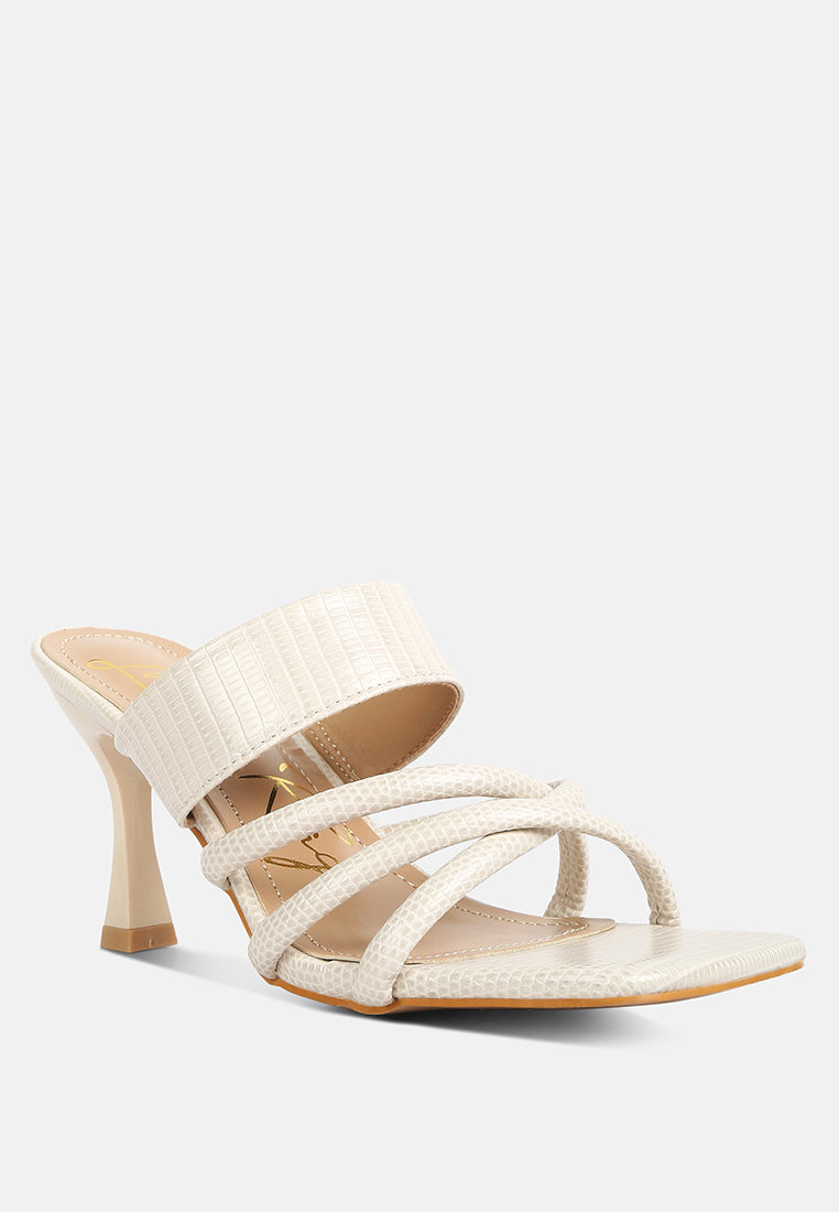 Chiri Criss Cross Strap Spool Heel Sandals-1