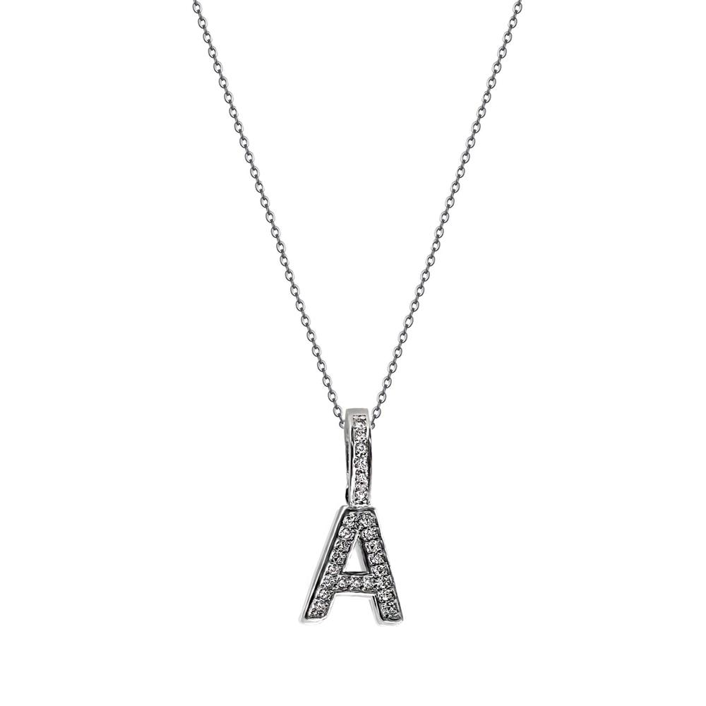 Stainless Steel Letter Necklace-0