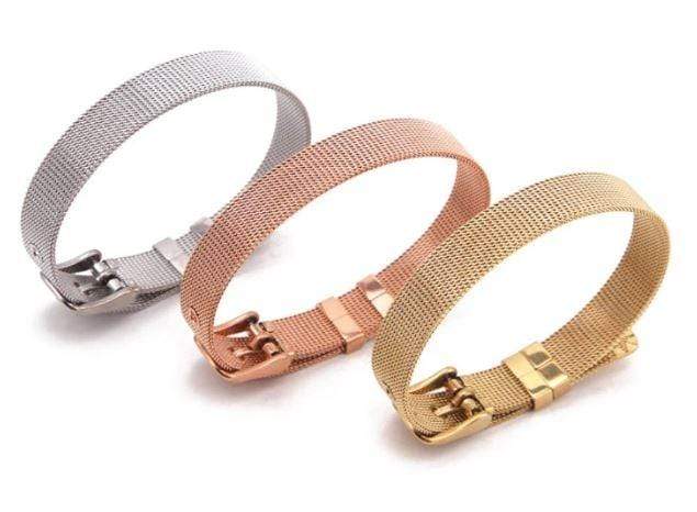 Stainless Steel Slider Bracelet -Gold-4