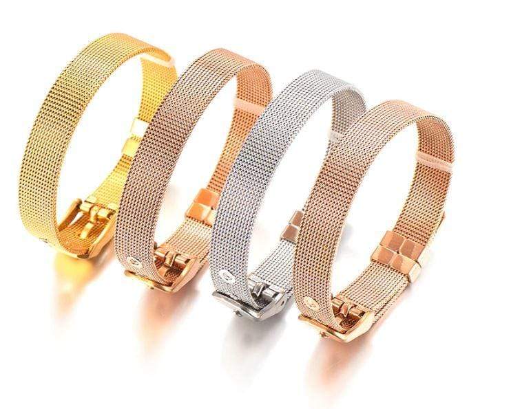 Stainless Steel Slider Bracelet -Gold-6