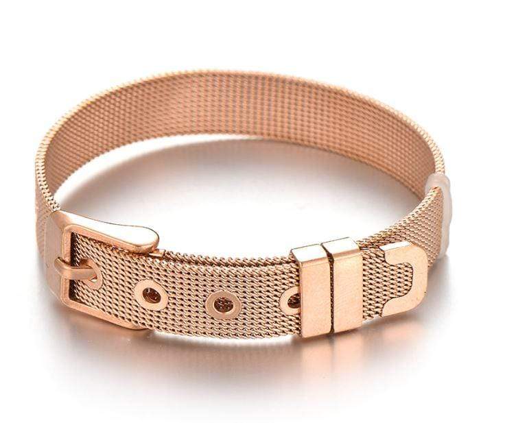 Stainless Steel Slider Bracelet -Rose Gold-0