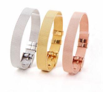 Stainless Steel Slider Bracelet -Rose Gold-3