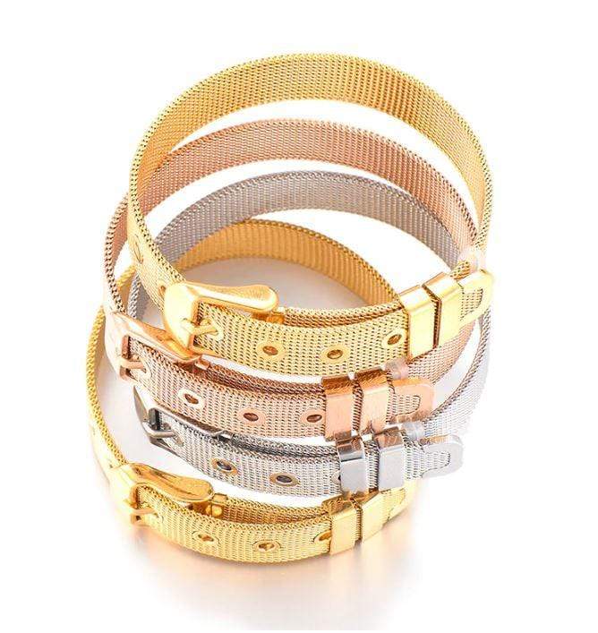 Stainless Steel Slider Bracelet -Rose Gold-5