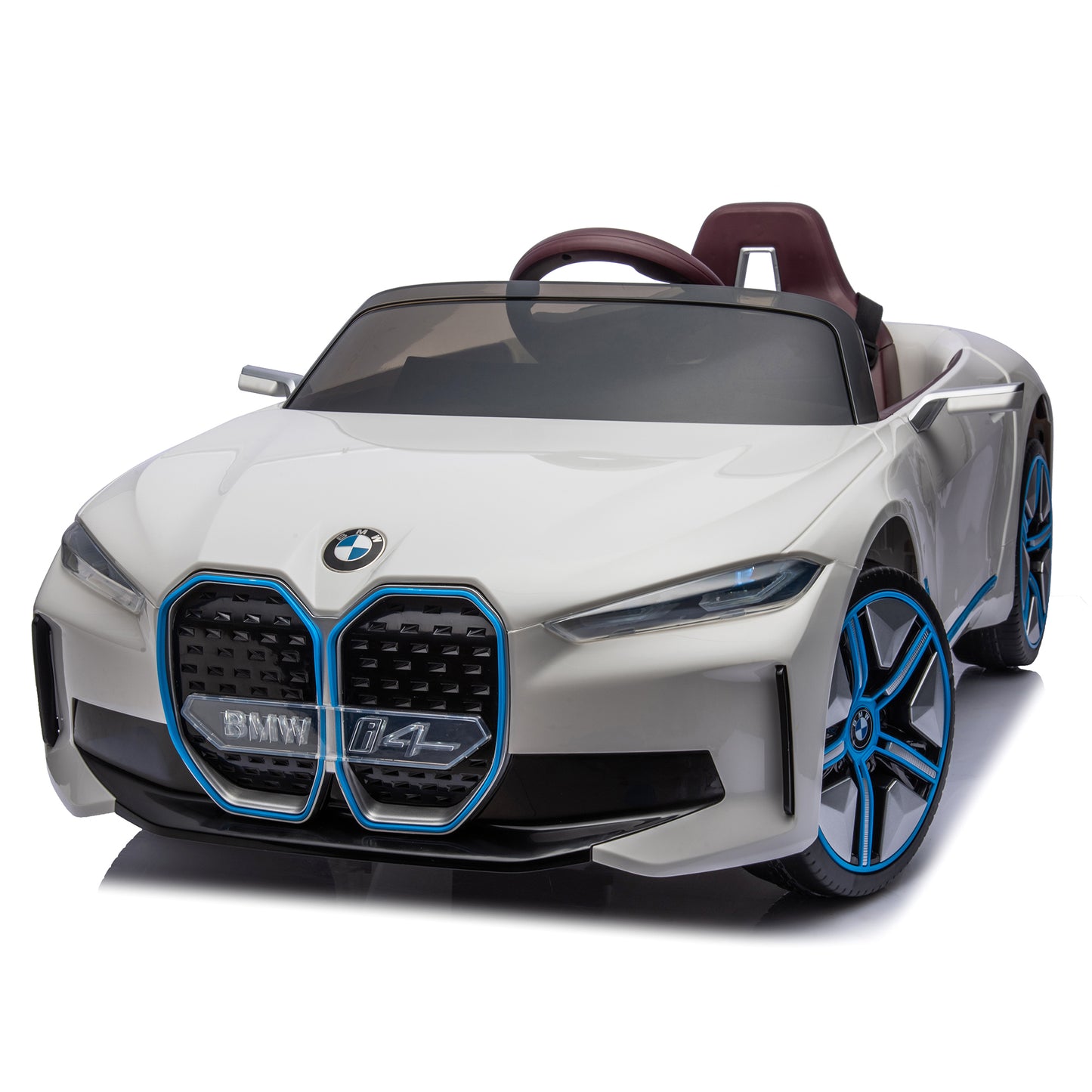 Licensed BMW I4,12v Kids ride on car 2.4G W/Parents Remote Control,electric car for kids,Three speed adjustable,Power display, USB,MP3 ,Bluetooth,LED light,Two-point safety belt,story