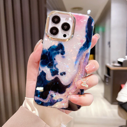 Marble Shell Pattern Phone Case For iPhones