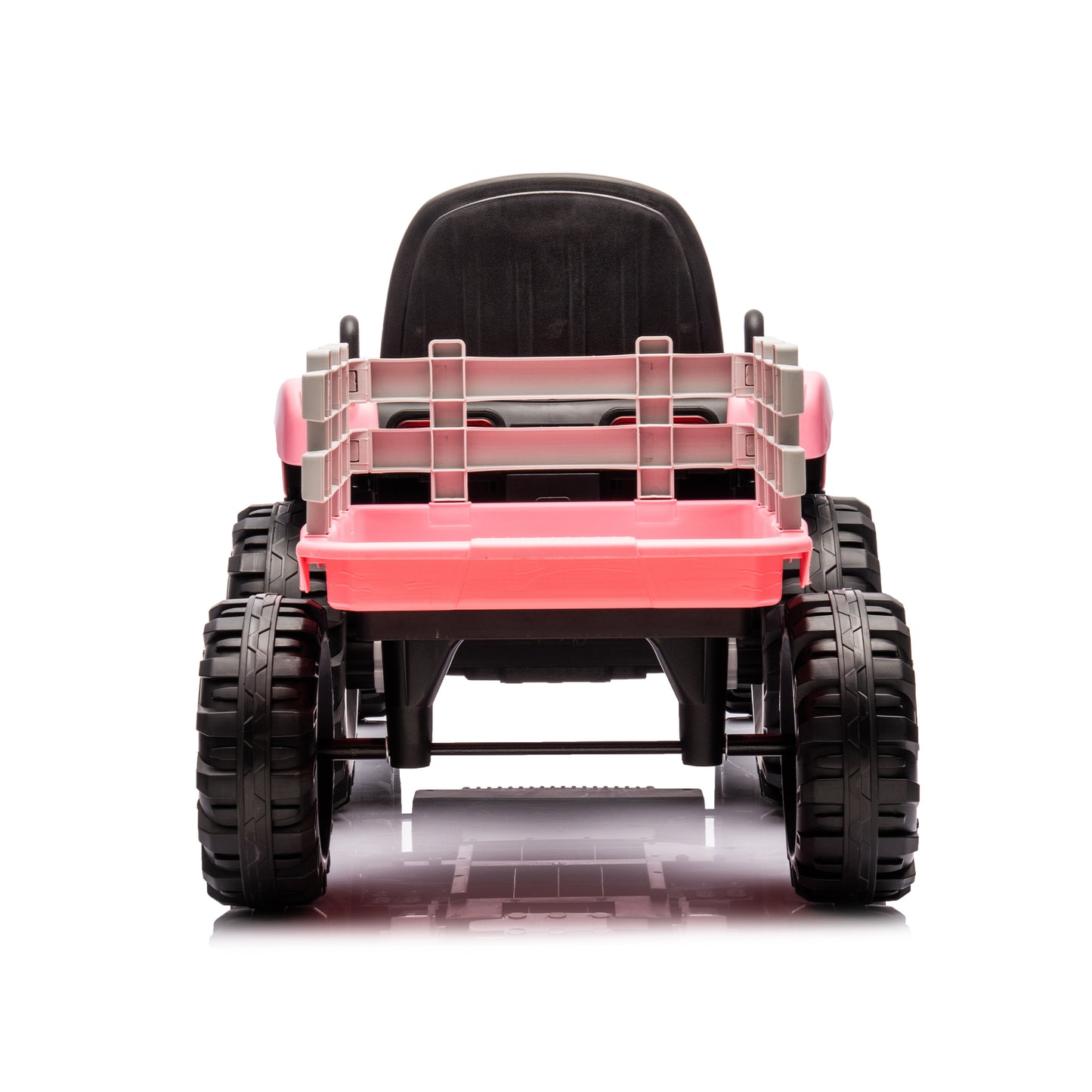 Ride on Tractor with Trailer,12V Battery Powered Electric Tractor Toy w/Remote Control,electric car for kids,Three speed adjustable,Power display, USB,MP3 ,Bluetooth,LED light,Two-point safety belt