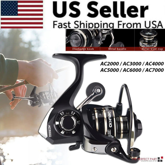 12BB Metal Spinning Fishing Reel 5.2:1 Freshwater Saltwater Left Right Hand Reel