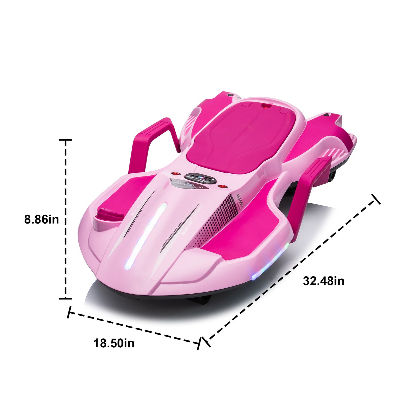 24V Kids Ride On Electric scooter w/ helmet knee pads,24v ride on toy for kids,Spray function,200w motor,5.59-6.84MPH,Gravity Steering,Bluetooth,Use for 1-2 hours,Exercise your child age 6+.