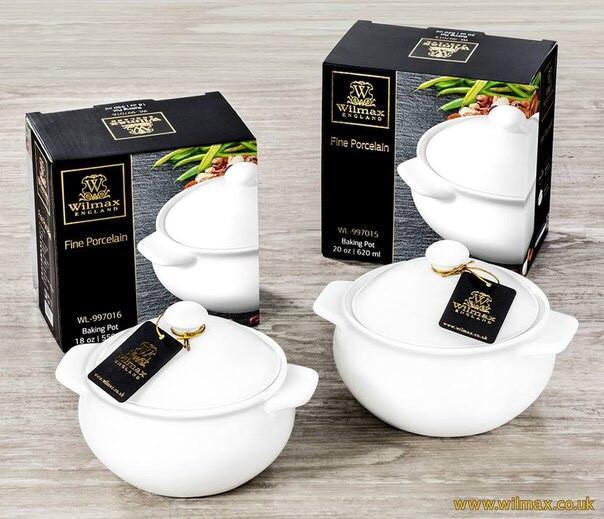 White Baking Pot 19 Oz | 550 Ml In Colour Box-0