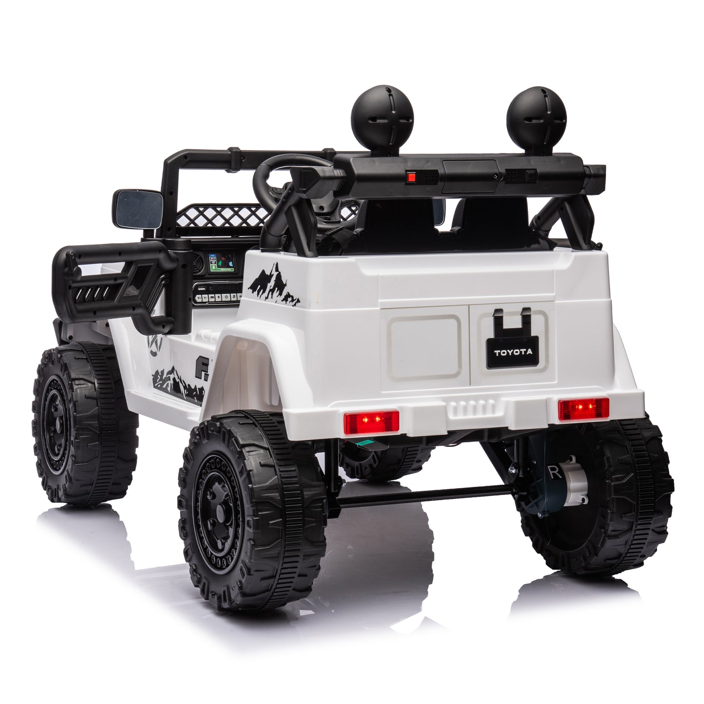 Licensed TOYOTA FJ Cruiser,12V Kids ride on car 2.4G W/Parents Remote Control,electric car for kids,Three speed adjustable,Power display, USB,MP3 ,Bluetooth,LED light,Three-point safety belt