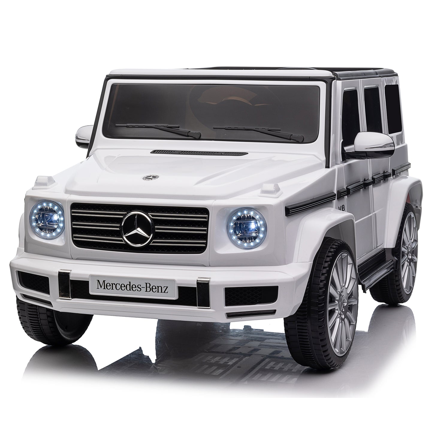 Licensed Mercedes-Benz G500,24V Kids ride on toy 2.4G W/Parents Remote Control,electric car for kids,Three speed adjustable,Power display, USB,MP3 ,Bluetooth,LED light,Three-point safety belt