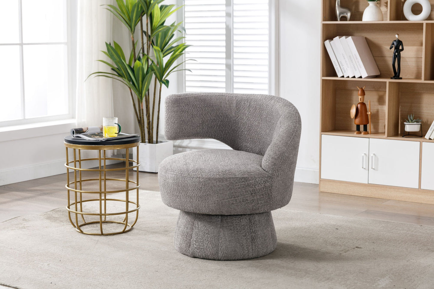 360 Degree Swivel Cuddle Barrel Accent Chairs-13