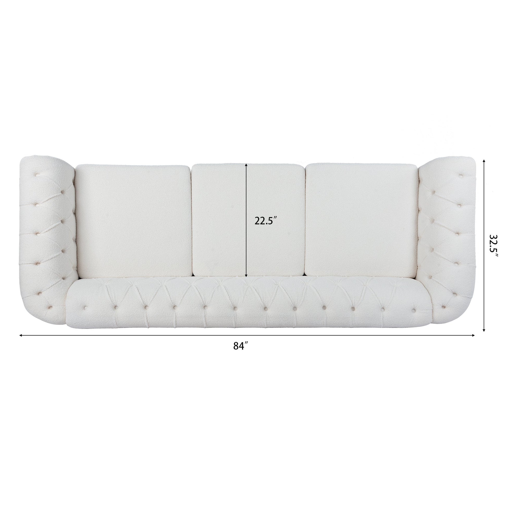 Rolled Arm Chesterfield 3 Seater Sofa-11