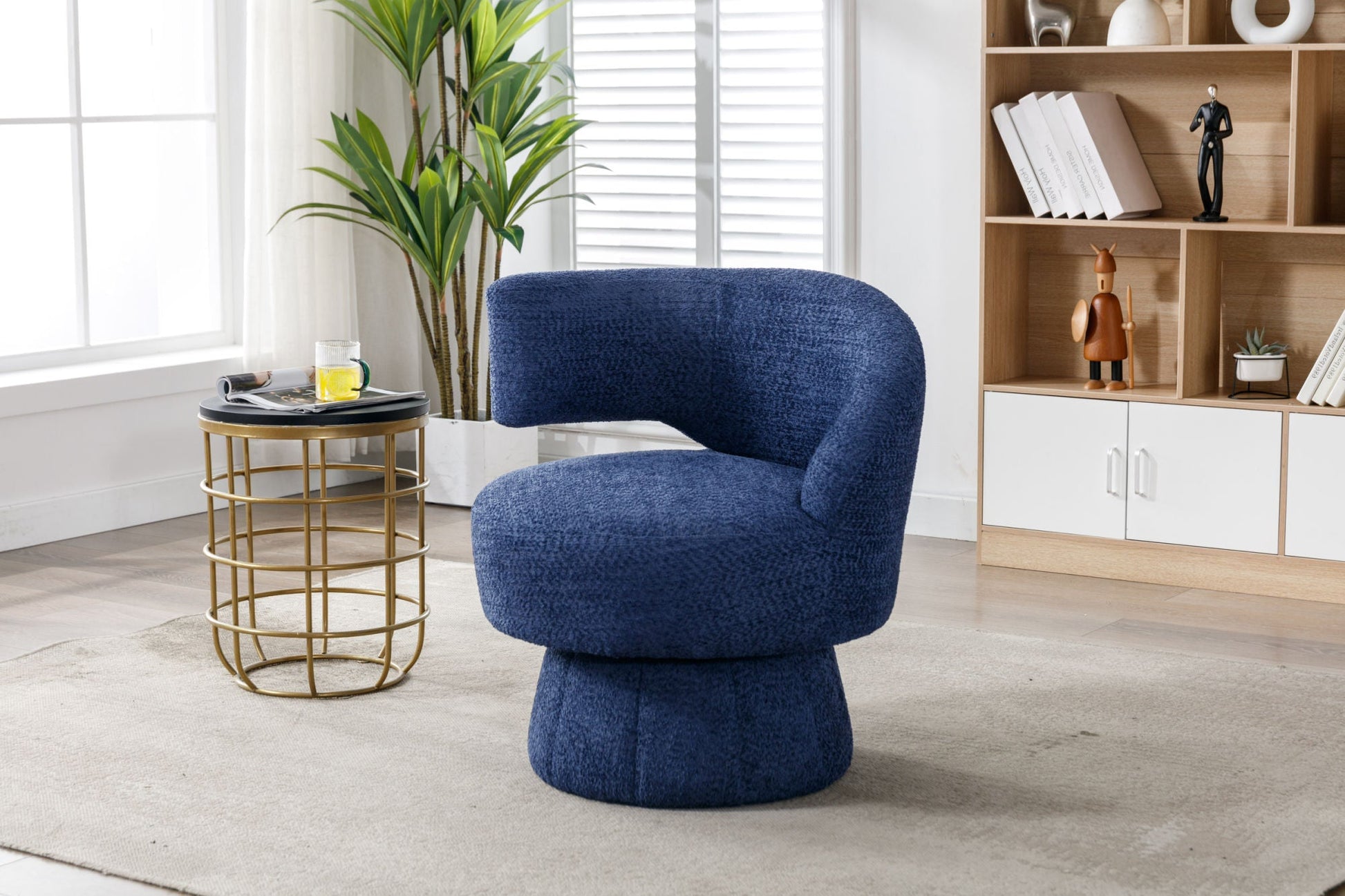 360 Degree Swivel Cuddle Barrel Accent Chairs-11