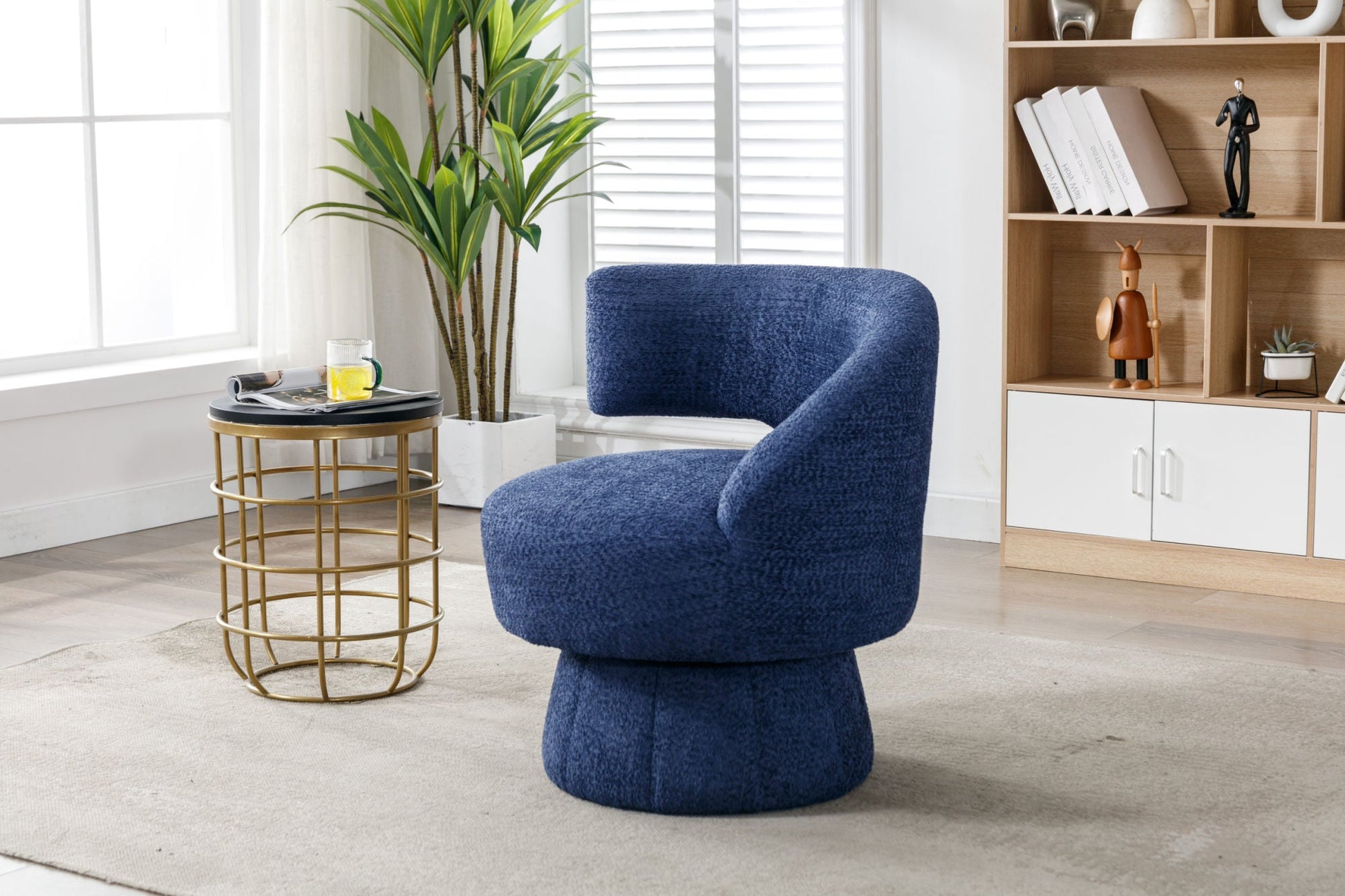 360 Degree Swivel Cuddle Barrel Accent Chairs-9