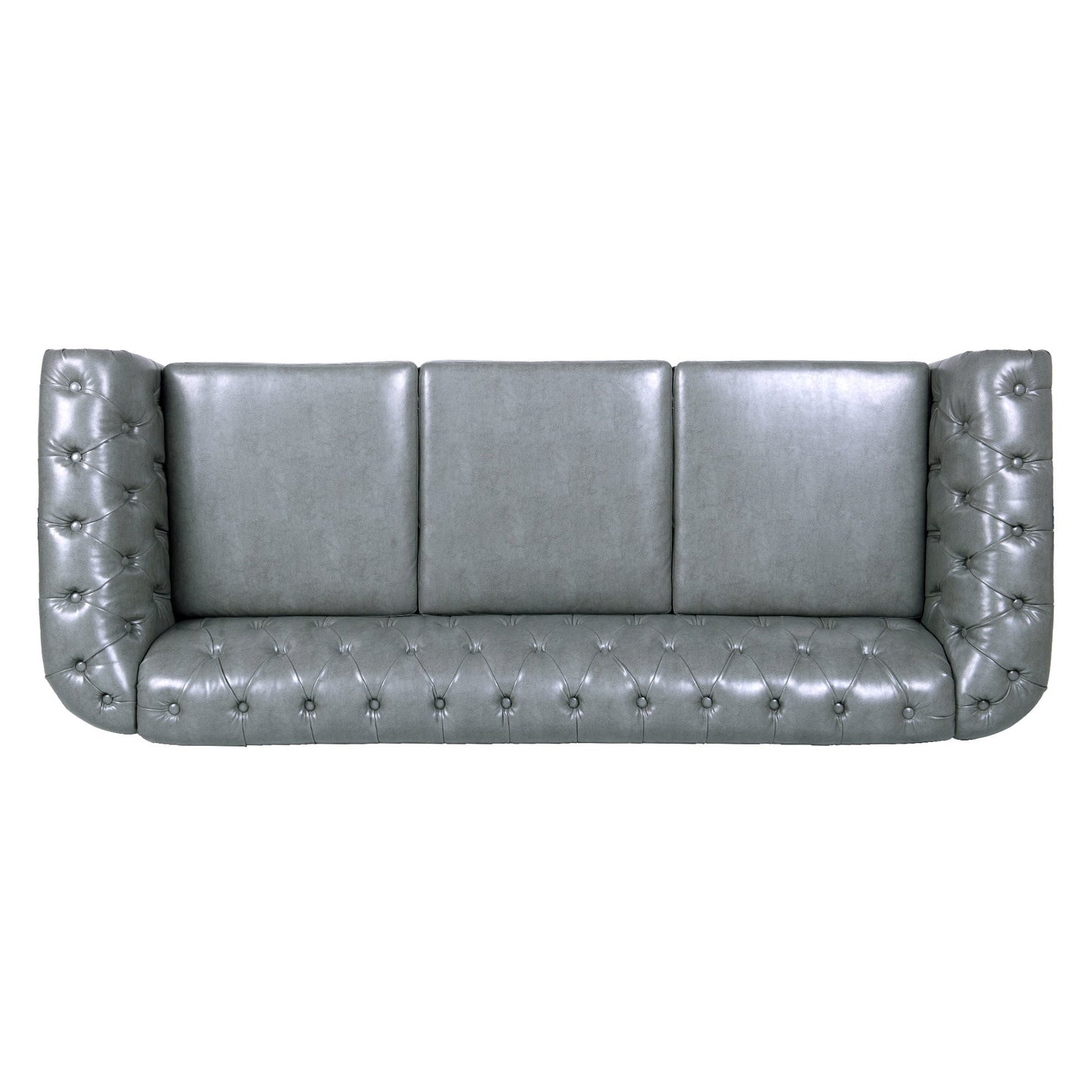 Rolled Arm Chesterfield 3 Seater Sofa-13