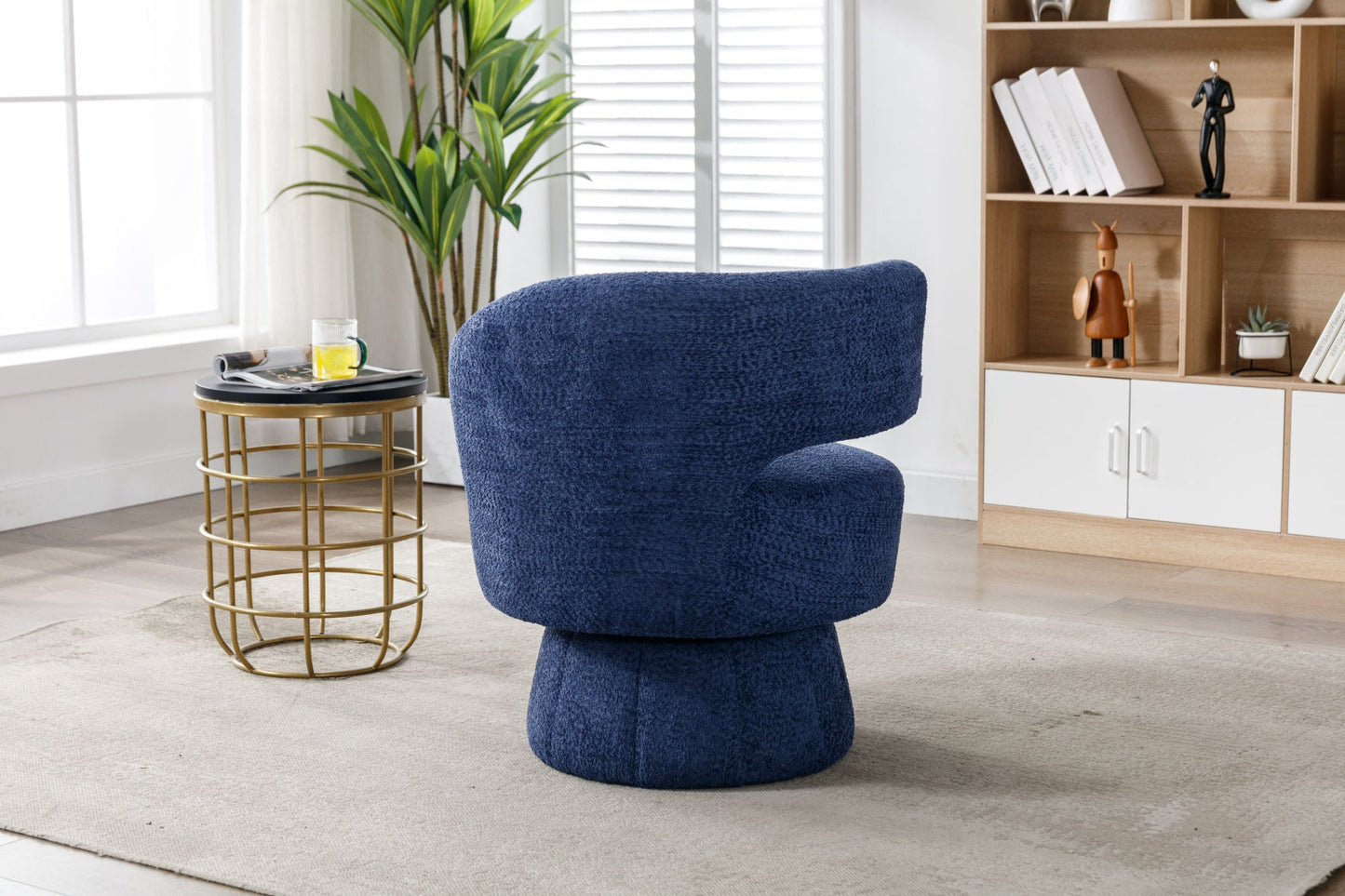 360 Degree Swivel Cuddle Barrel Accent Chairs-5