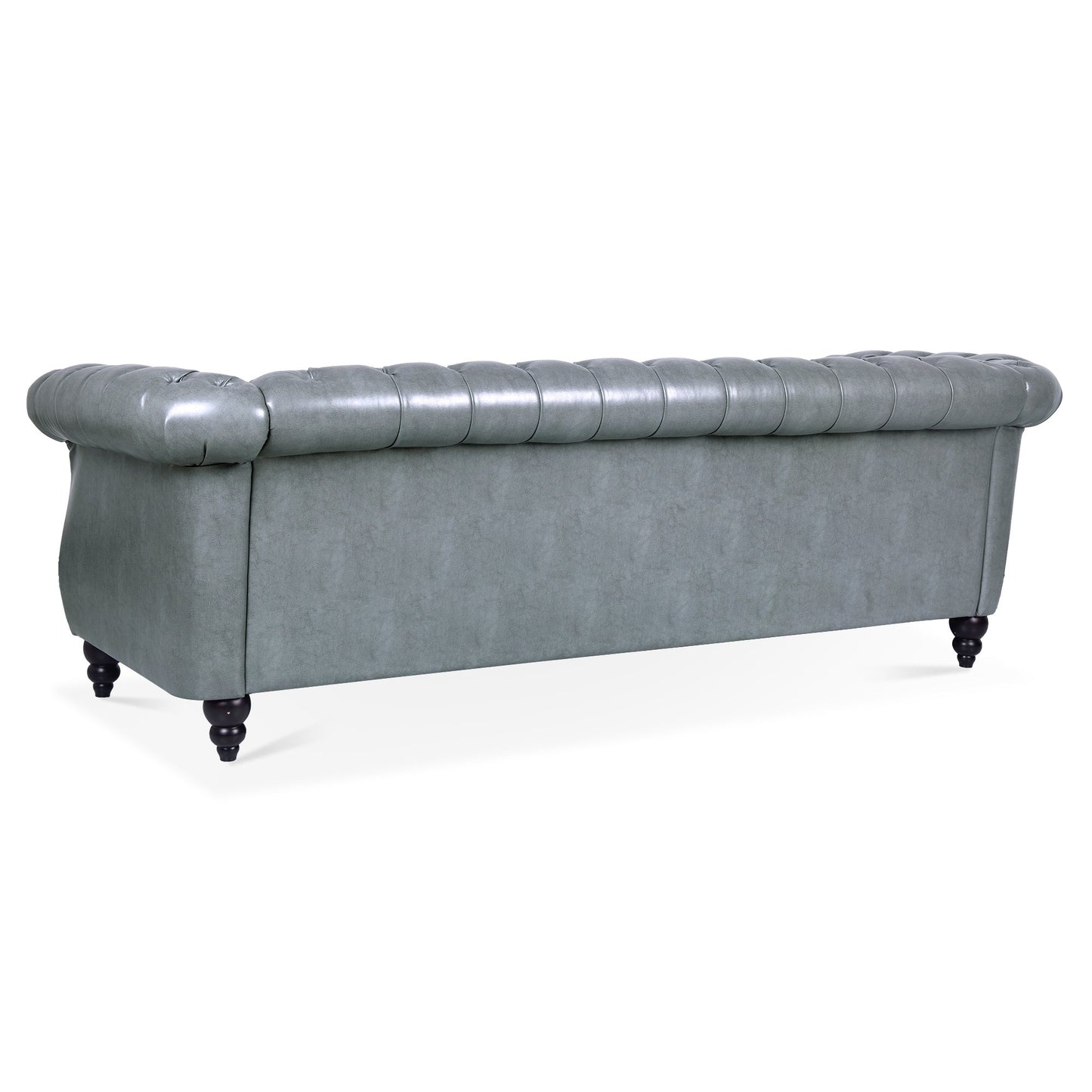 Rolled Arm Chesterfield 3 Seater Sofa-11