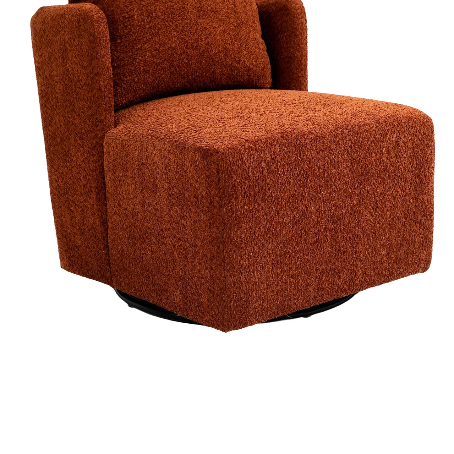 Swivel Barrel Chair, Comfy Round Accent Sofa Chair-16