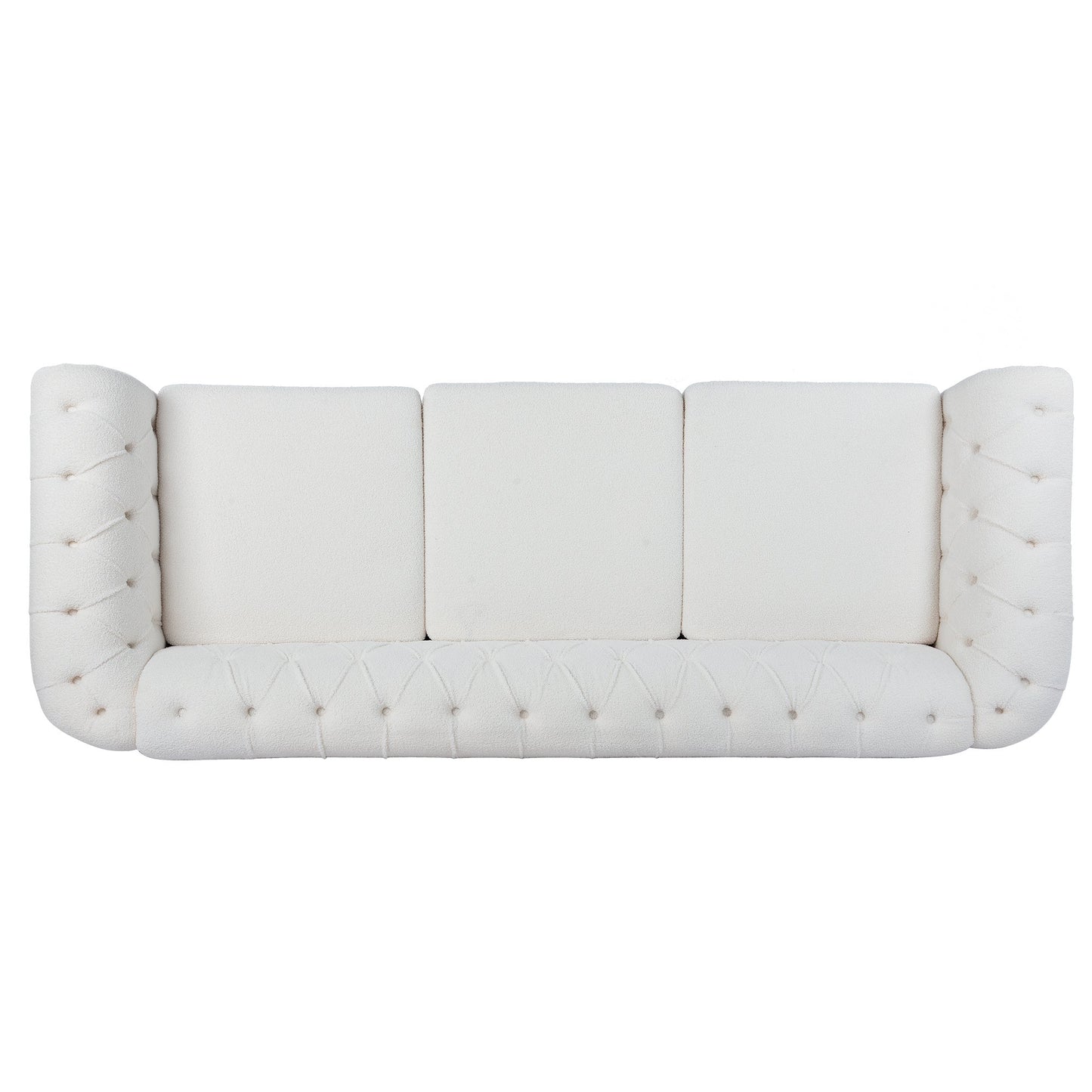 Rolled Arm Chesterfield 3 Seater Sofa-8