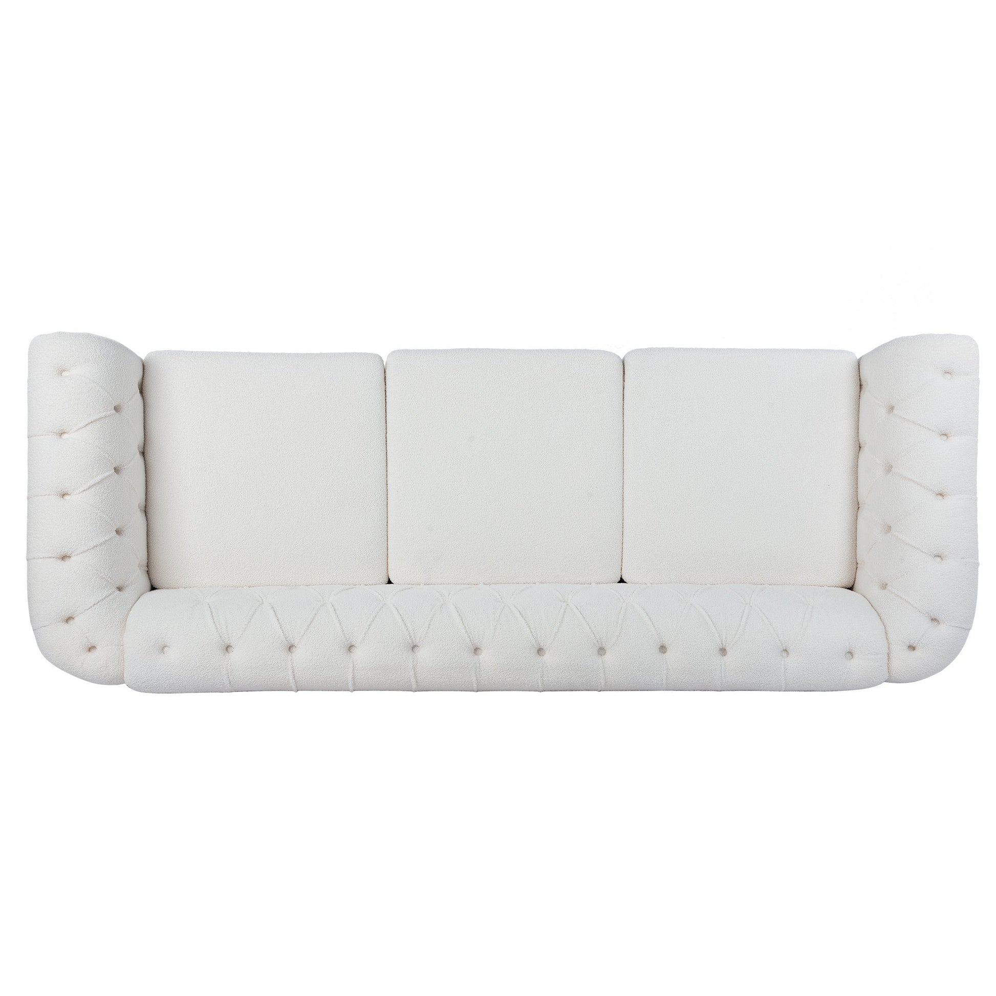 Rolled Arm Chesterfield 3 Seater Sofa-8