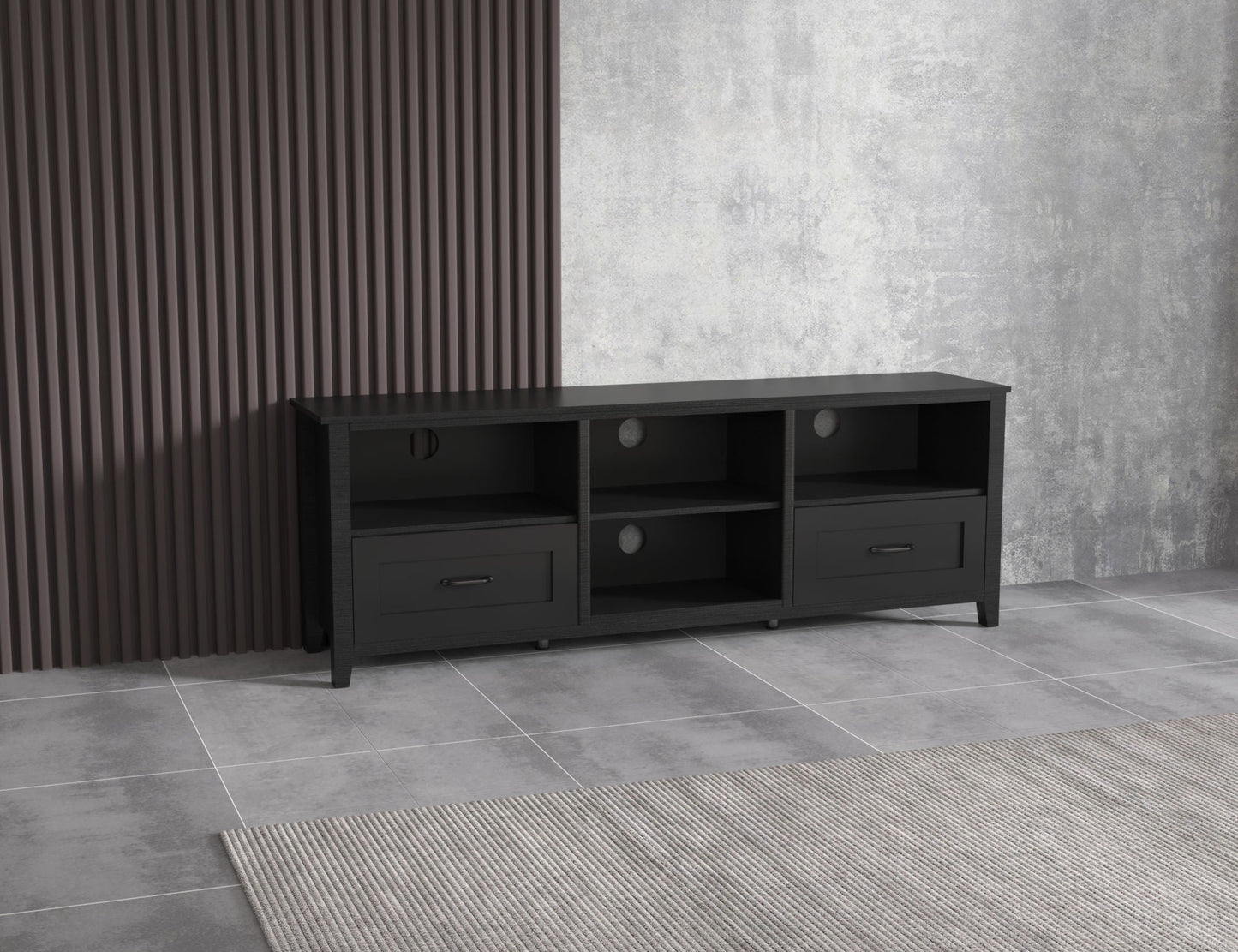 Black TV Stand for Living Room and Bedroom-5