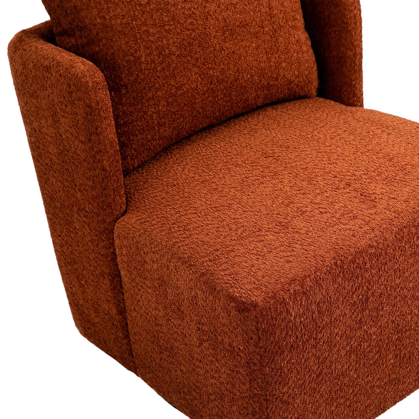 Swivel Barrel Chair, Comfy Round Accent Sofa Chair-19