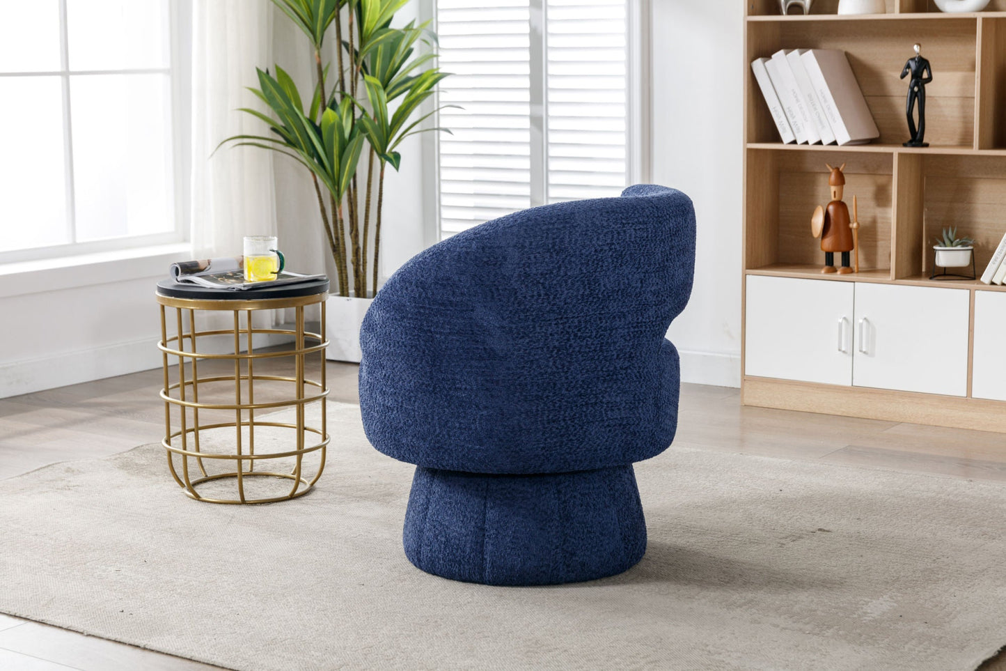 360 Degree Swivel Cuddle Barrel Accent Chairs-3