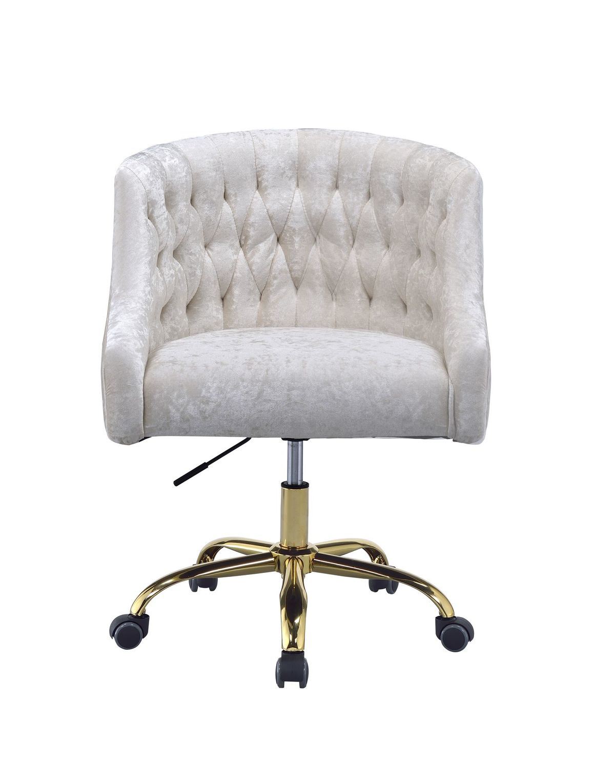 Levian Office Chair in Vintage Cream Velvet & Gold-5