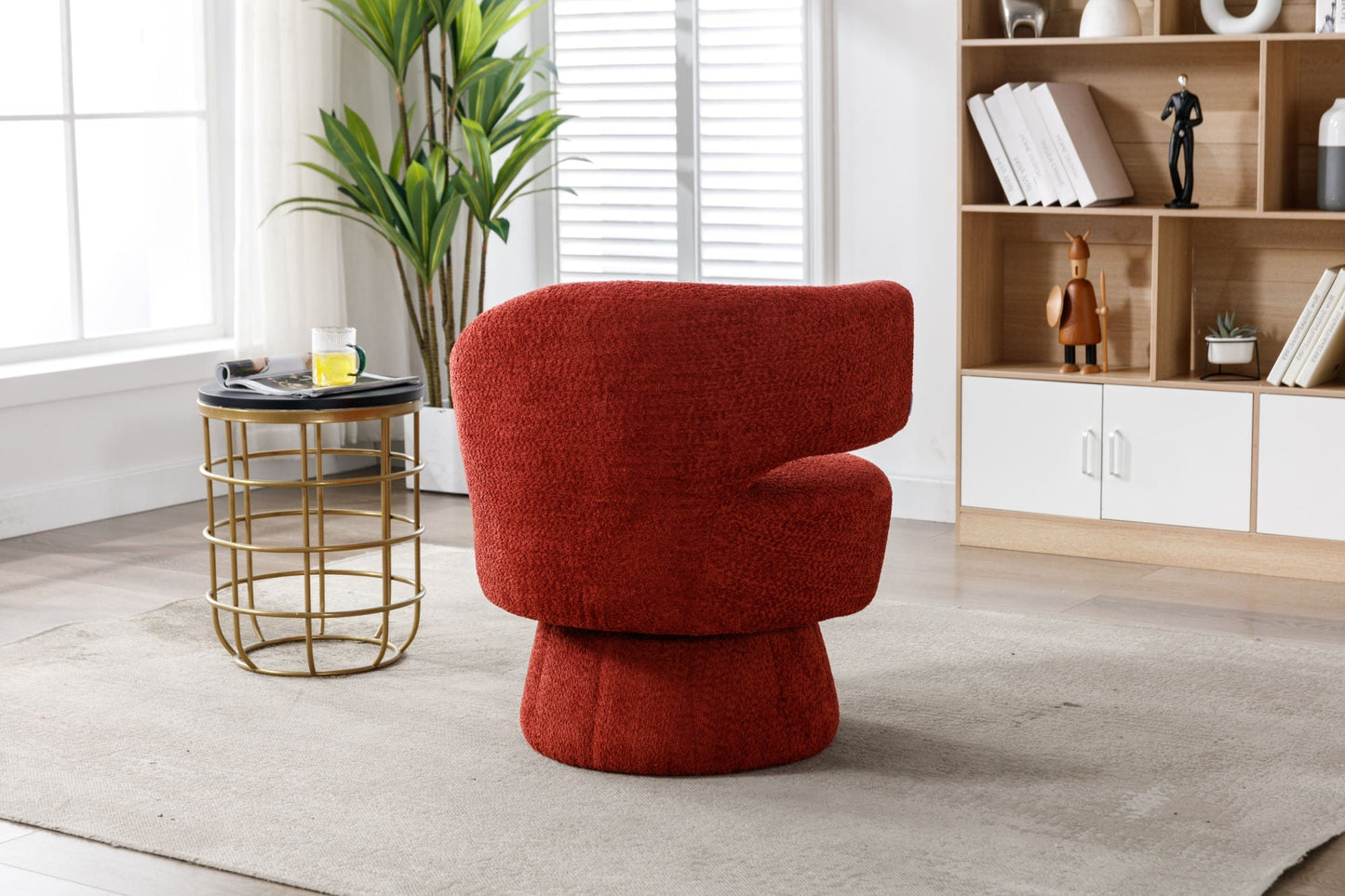 360 Degree Swivel Cuddle Barrel Accent Chairs-6