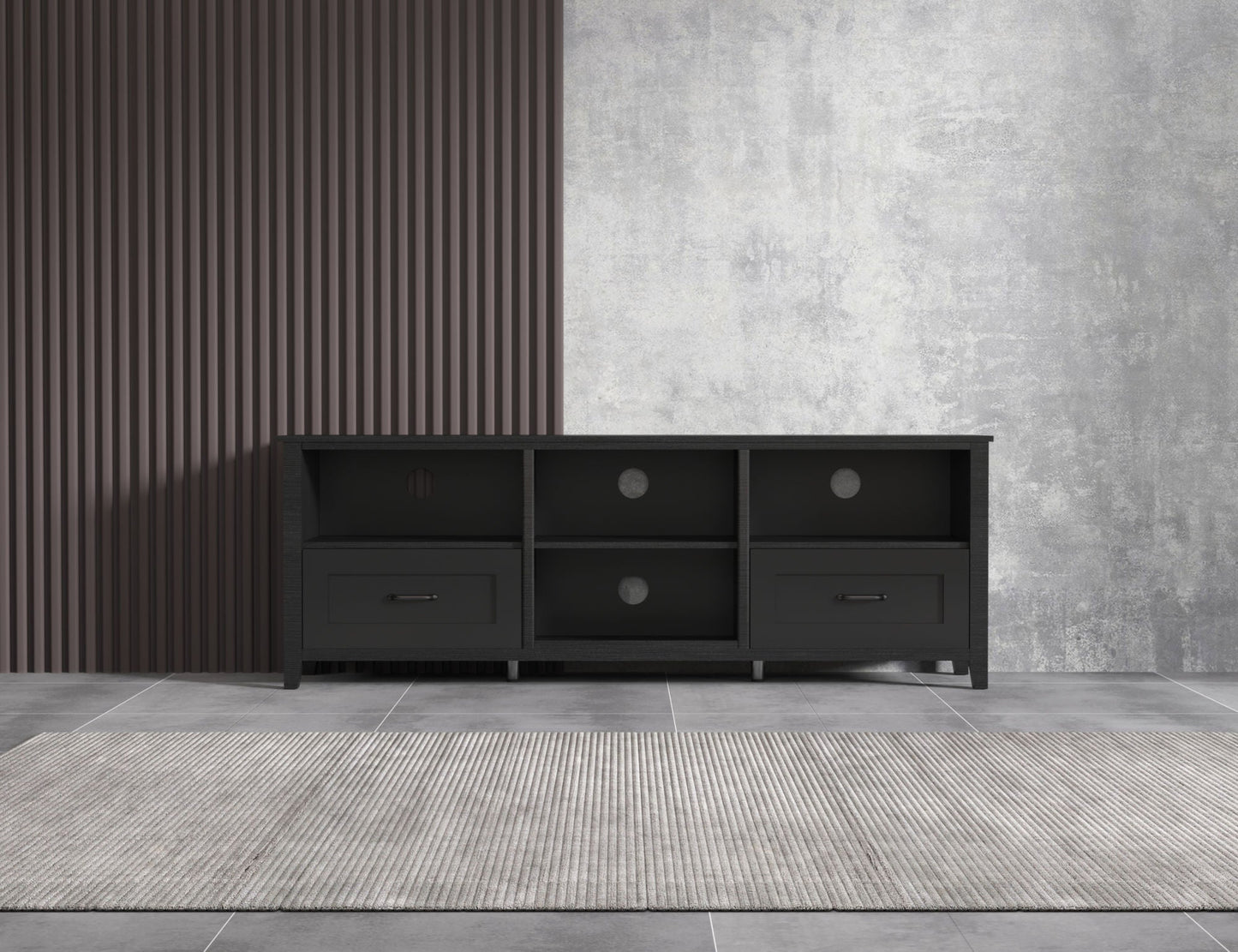 Black TV Stand for Living Room and Bedroom-4