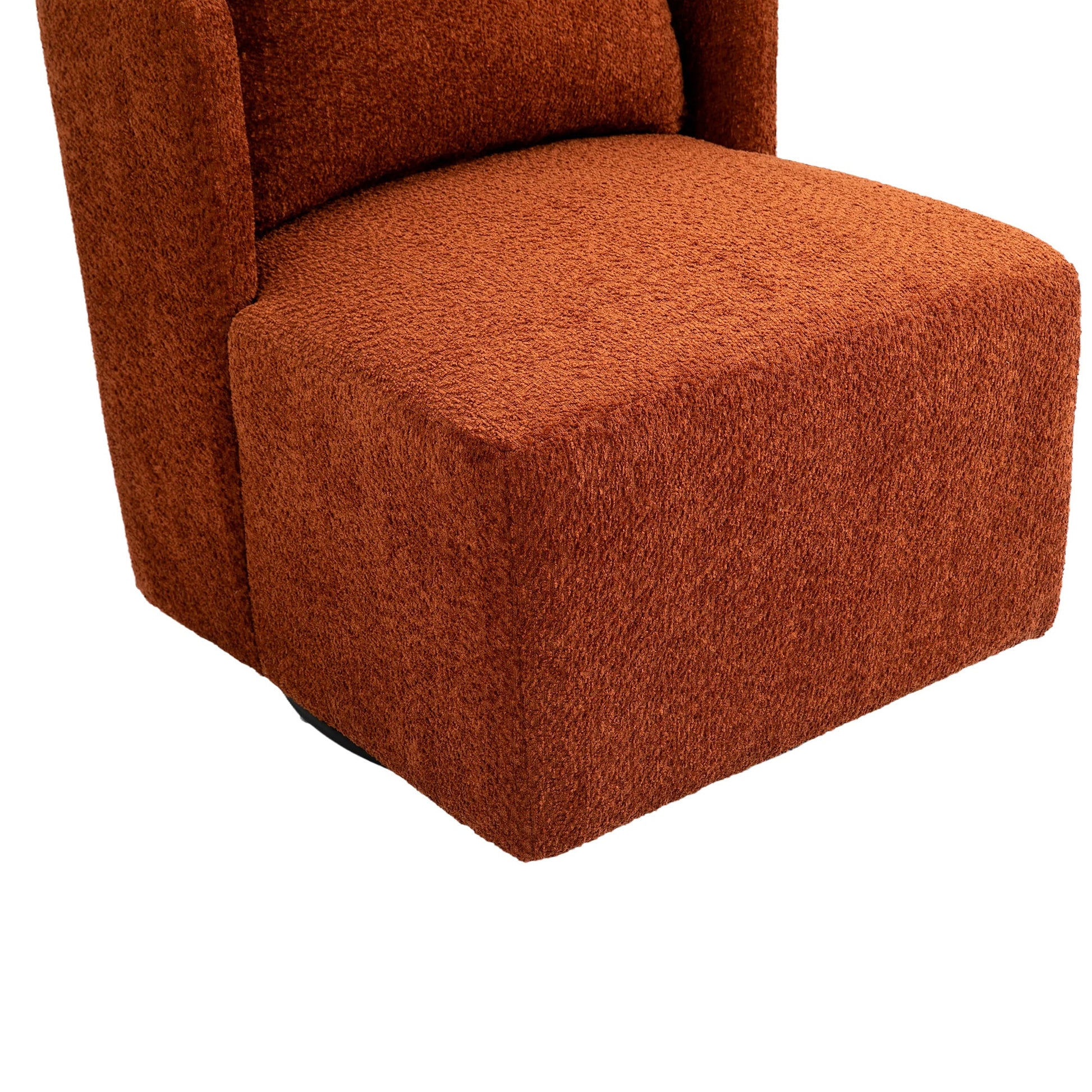 Swivel Barrel Chair, Comfy Round Accent Sofa Chair-18