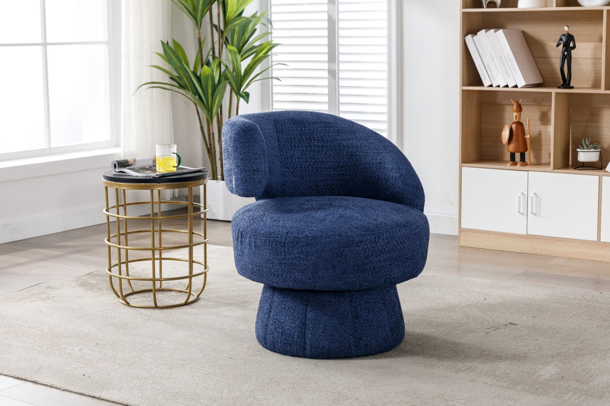 360 Degree Swivel Cuddle Barrel Accent Chairs-4